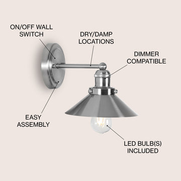 July Metal Shade Sconce